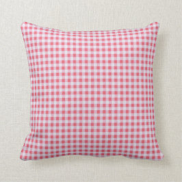 Klassischer rosa Picknick-Gingham Kissen