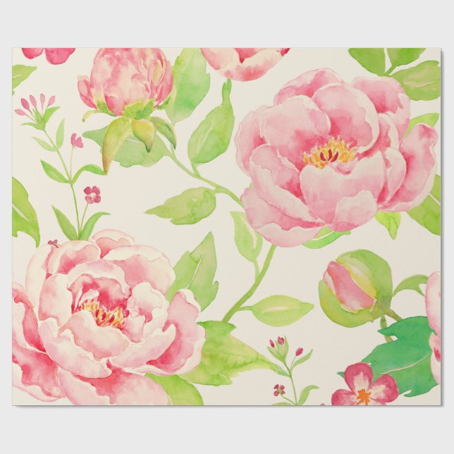Klassischer Rosa-Pink-Creme-Wrapping-Papier Geschenkpapier (Flach)