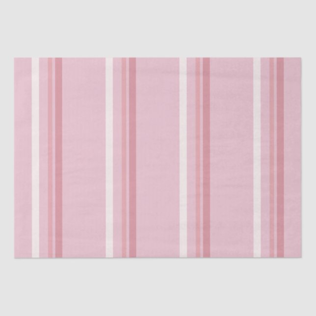 Klassischer rosa Streifen Seidenpapier (Vorderseite)