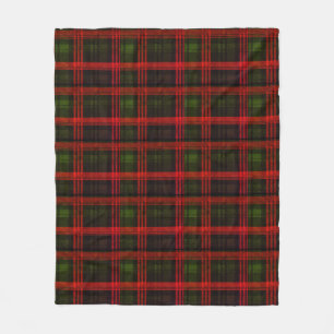 Klassischer Rot-Grüner Weihnachts-Tartan-Karo Fleecedecke