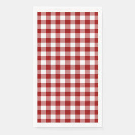 Klassischer Rot-Weiß-Gingham-Karo Serviette