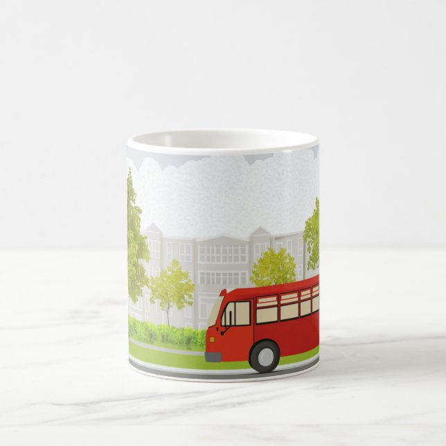 klassischer roter Bus, oft als öffentliches Verkeh Kaffeetasse (Mittel)