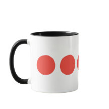 Klassischer roter Punkte-Kaffeebecher