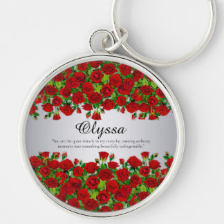 Klassischer roter Rosengarten Romantischer benutze Schlüsselanhänger