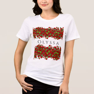 Klassischer roter Rosengarten Romantischer benutze Tri-Blend Shirt