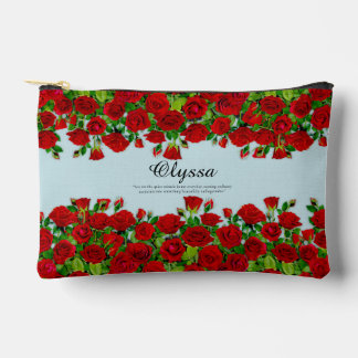 Klassischer roter Rosengarten Romantischer benutze Zubehörtasche