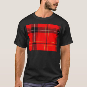 Klassischer roter Tartan-kariertes Muster T-Shirt