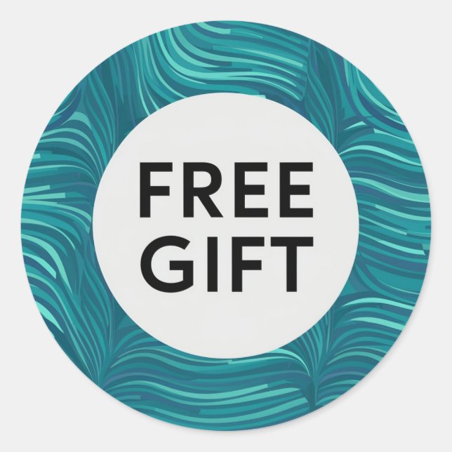 Klassischer Round Sticker Schönes kostenloses Gesc (Vorderseite)