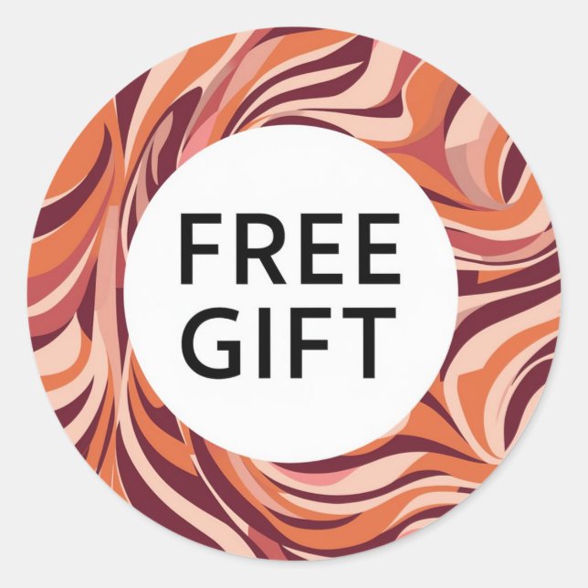 Klassischer Round Sticker Schönes kostenloses Gesc (Vorderseite)