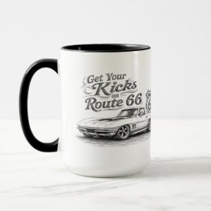 Klassischer Route 66 Kaffeebecher Tasse