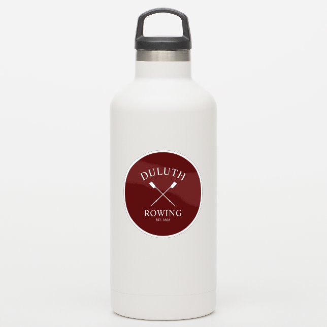 Klassischer Ruderverein Aufkleber (Wassserflasche)