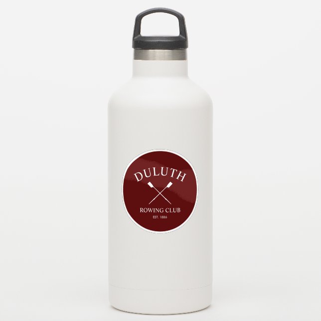 Klassischer Ruderverein Aufkleber (Wassserflasche)