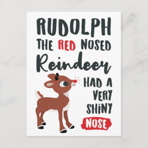 Klassischer Rudolph-Rentier Postkarte