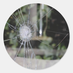 Klassischer Rundaufkleber aus gebrochenem Schaufen Runder Aufkleber