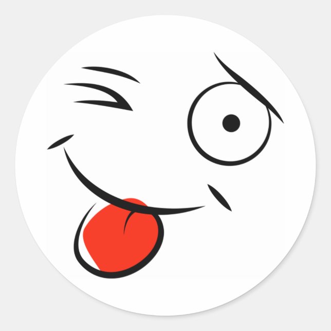 Klassischer Rundaufkleber/Emoticons Runder Aufkleber (Vorderseite)