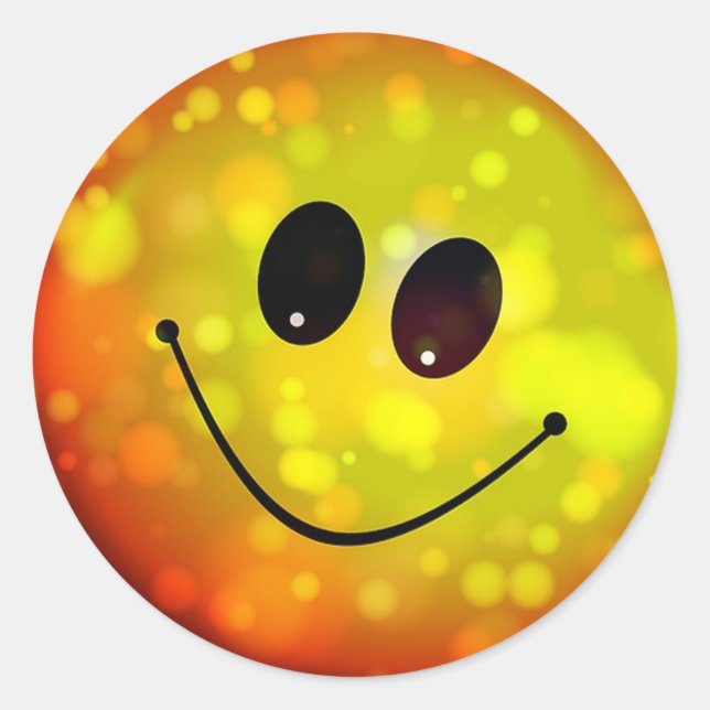 Klassischer Rundaufkleber/Emoticons Runder Aufkleber (Vorderseite)