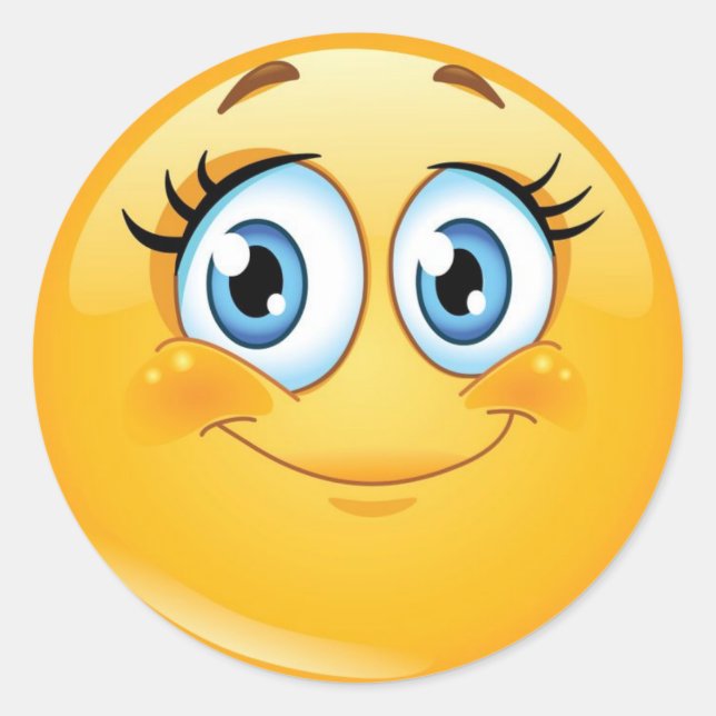 Klassischer Rundaufkleber/Emoticons Runder Aufkleber (Vorderseite)