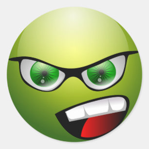 Klassischer Rundaufkleber/Emoticons Runder Aufkleber