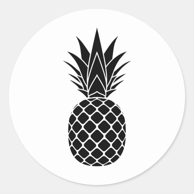 Klassischer Rundaufkleber für Ananas Runder Aufkleber (Vorderseite)