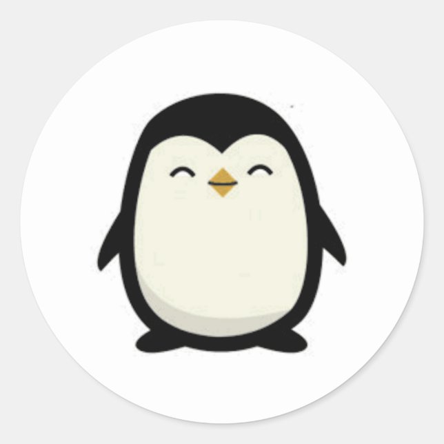 klassischer Rundaufkleber für cutebabypenguin Runder Aufkleber (Vorderseite)