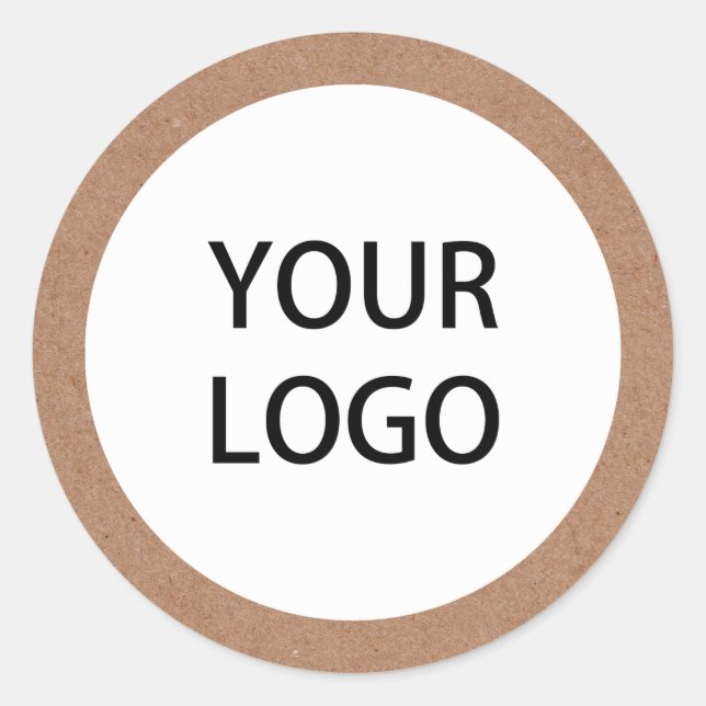 Klassischer Rundaufkleber für Kraft-Logo Runder Aufkleber (Vorderseite)