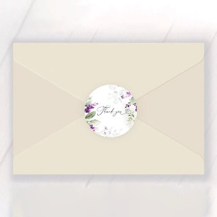 Klassischer Rundaufkleber für Lavendel-Brautparty Runder Aufkleber