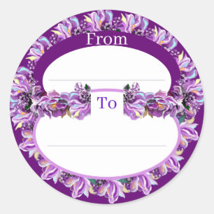 Klassischer Rundaufkleber für lila Soul Runder Aufkleber