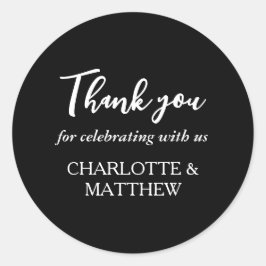 Klassischer Rundaufkleber für Schwarz und Weiß Runder Aufkleber