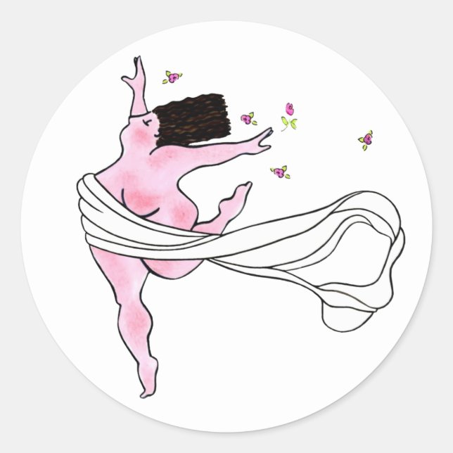 Klassischer Rundaufkleber "Küchengöttin" Runder Aufkleber (Vorderseite)