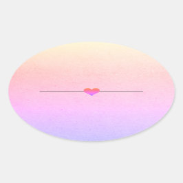 Klassischer Rundaufkleber mit Regenbogen Ovaler Aufkleber