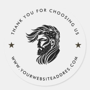 Klassischer Rundaufkleber mit weißem Blac, kundens Runder Aufkleber