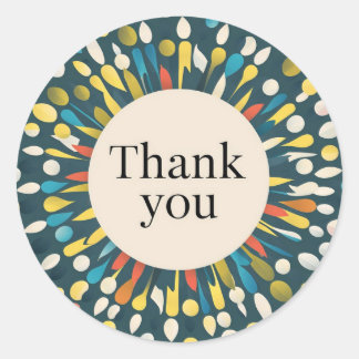 Klassischer Rundaufkleber Schönes Design Runder Aufkleber