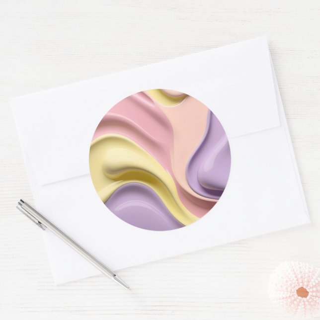 Klassischer runder Aufkleber in stilvoller Grafik (Umschlag)