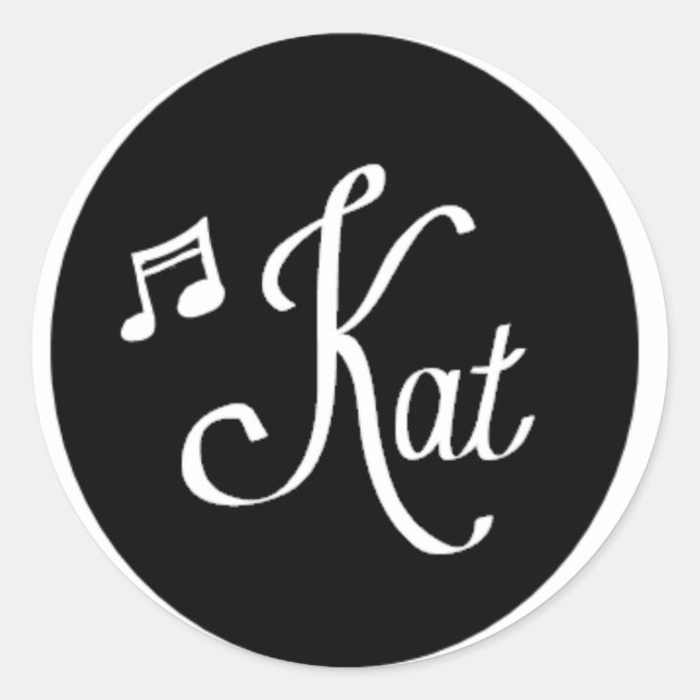 Klassischer, runder Logo-Aufkleber Aufkleber (Vorderseite)