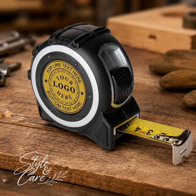 Klassischer runder Logo-Text personalisiert Maßband (Classic Round Logo Text Personalized Tape Measure)