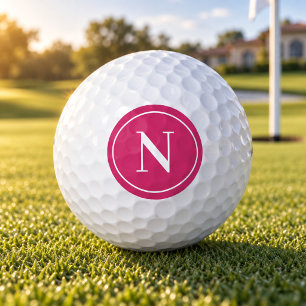 Klassischer runder Monogramm-Anfangsbuchstabe in R Golfball