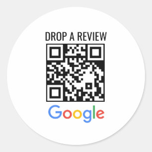 Klassischer runder QR-Review-Aufkleber für Unterne Aufkleber