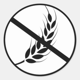 Klassischer Rundsticker für Weizenfrei Runder Aufkleber