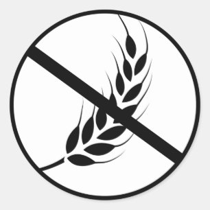 Klassischer Rundsticker für Weizenfrei Runder Aufkleber