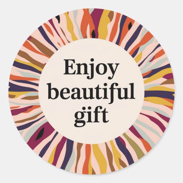 Klassischer Rundsticker Schönes Geschenkdesign Runder Aufkleber (Vorderseite)