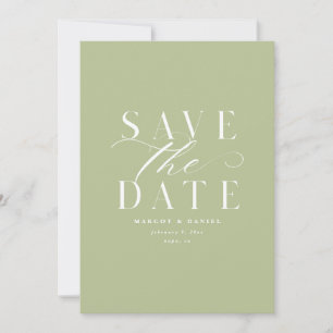 Klassischer Sage-Save the Date - QR-Code außerhalb Save The Date