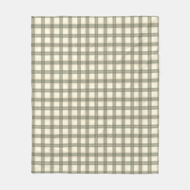 Klassischer Salbei-Tartan Fleecedecke (Vorderseite)