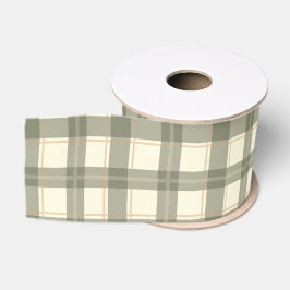 Klassischer Salbei-Tartan Ripsband