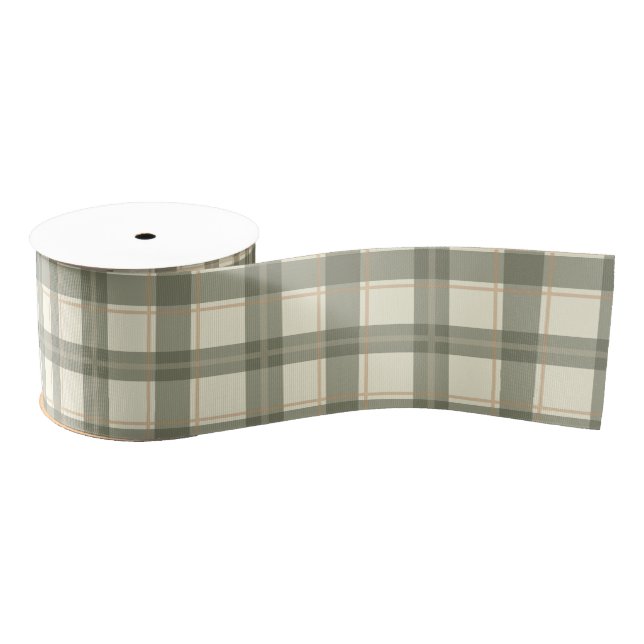 Klassischer Salbei-Tartan Ripsband (Spule)
