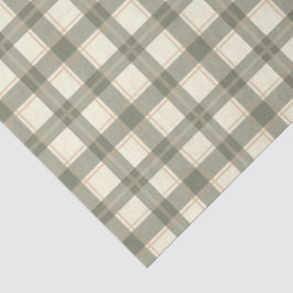 Klassischer Salbei-Tartan Seidenpapier