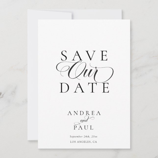 Klassischer Save-the-Date-Kalender Einladung (Vorderseite)