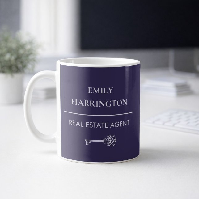 Klassischer Schlüssel Lila Immobilienmakler Kaffeetasse (Von Creator hochgeladen)
