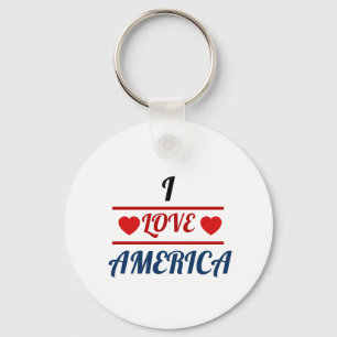 Klassischer Schlüsselanhänger - Ich liebe Amerika