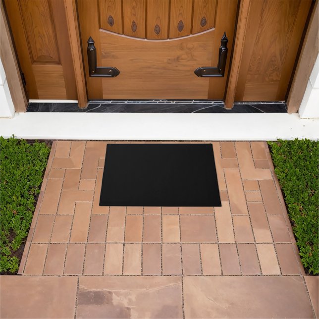 Klassischer Schwarz Akzent Entryway Door Mat Fußmatte (Außenbereich)
