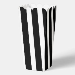 Klassischer schwarz-weiß gestreifter Popcorn Geschenkschachtel
